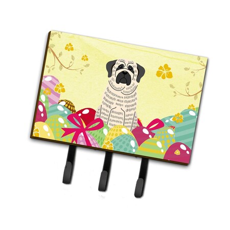 Carolines Treasures Easter Eggs Mastiff Brindle White Leash or Key Holder BB6016TH68